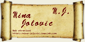 Mina Jolović vizit kartica